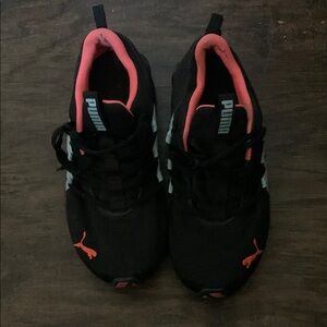 Puma Kids Sneakers in Black and Coral